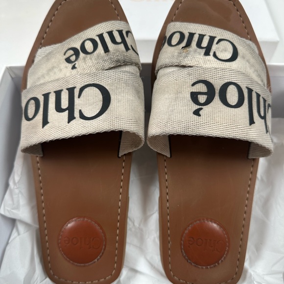 Chloe Woody Logo Slide Sandals - Picture 3 of 5